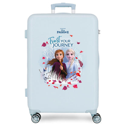 abs trolley suitcase trust your journey frozen disney 65cm