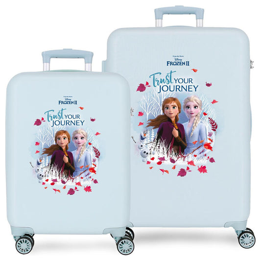 Set of 2 ABS trolley suitcases Trust Your Journey Frozen Disney 55/65cm