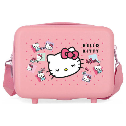 adaptable toiletry bag abs bows hello kitty 29cm