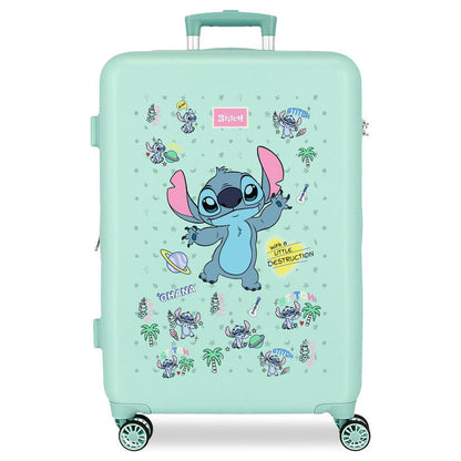abs trolley suitcase little destruction stitch disney 65cm