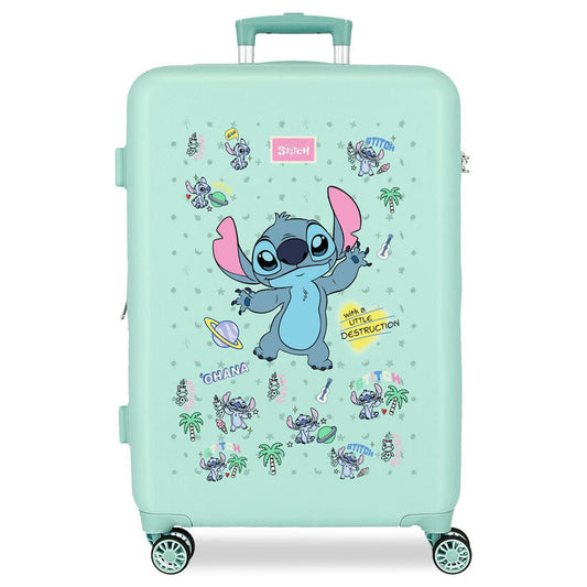 abs trolley suitcase little destruction stitch disney 65cm
