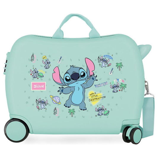 abs trolley suitcase little destruction stitch disney 50cm