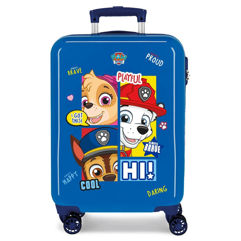 be happy paw patrol abs trolley suitcase 55cm