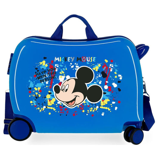 Mala de viagem com rodinhas em ABS estampa Color Mayhem Mickey Disney 50 cm