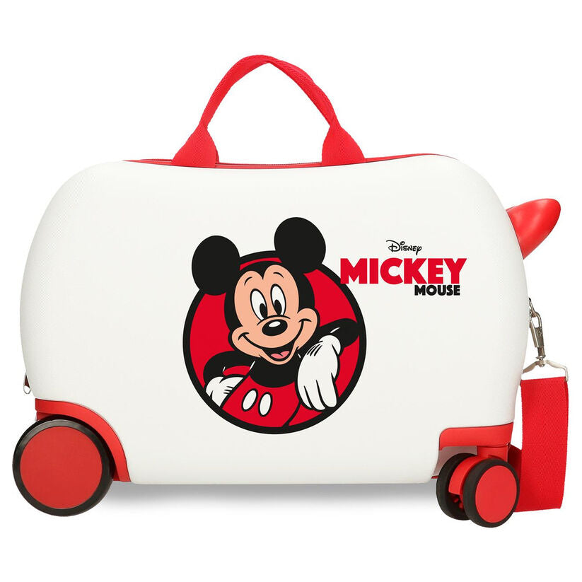 red mickey disney abs trolley suitcase 45cm
