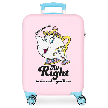 disney beauty and the beast all right chip abs trolley suitcase 55cm