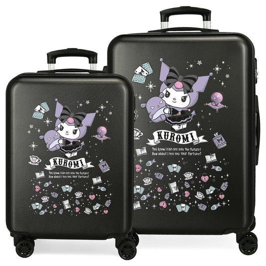 Set of 2 ABS trolley suitcases Fortune Telling Kuromi Hello Kitty 55/65cm