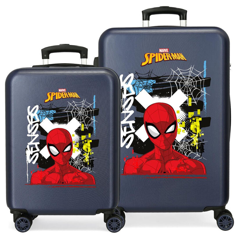 abs trolley suitcase graffity of spiderman marvel 55 65cm