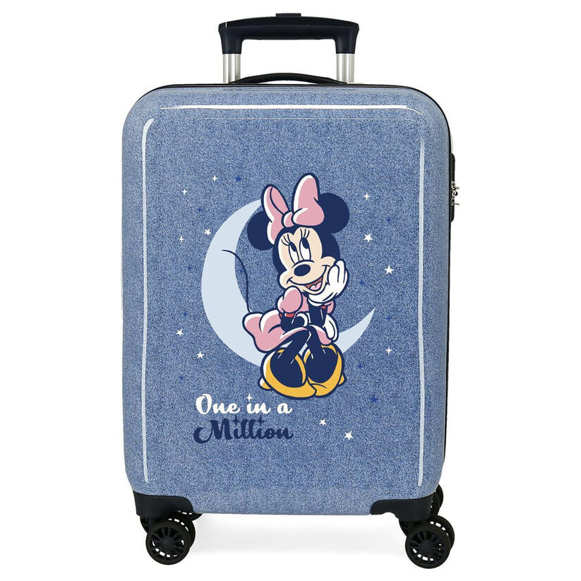abs trolley suitcase one in a million denim minnie disney 55cm