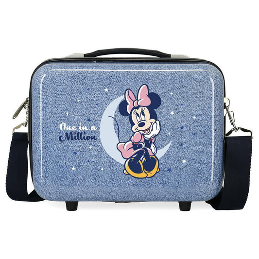 adaptable toiletry bag abs one in a million denim minnie disney 29cm