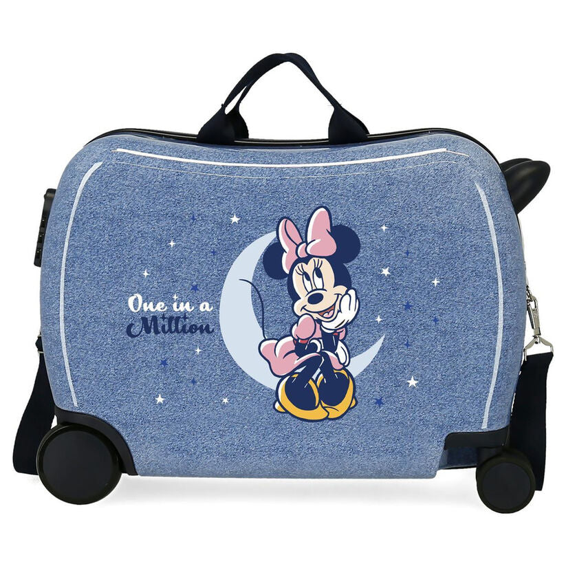 abs trolley suitcase one in a million denim minnie disney 50cm