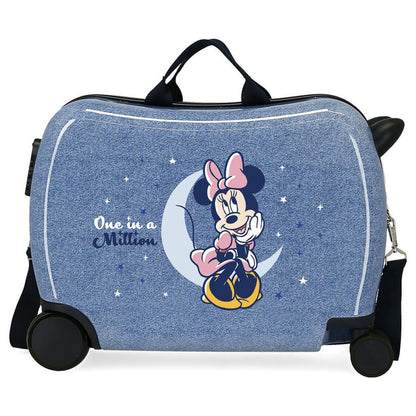 abs trolley suitcase one in a million denim minnie disney 50cm