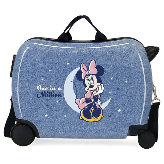 abs trolley suitcase one in a million denim minnie disney 50cm