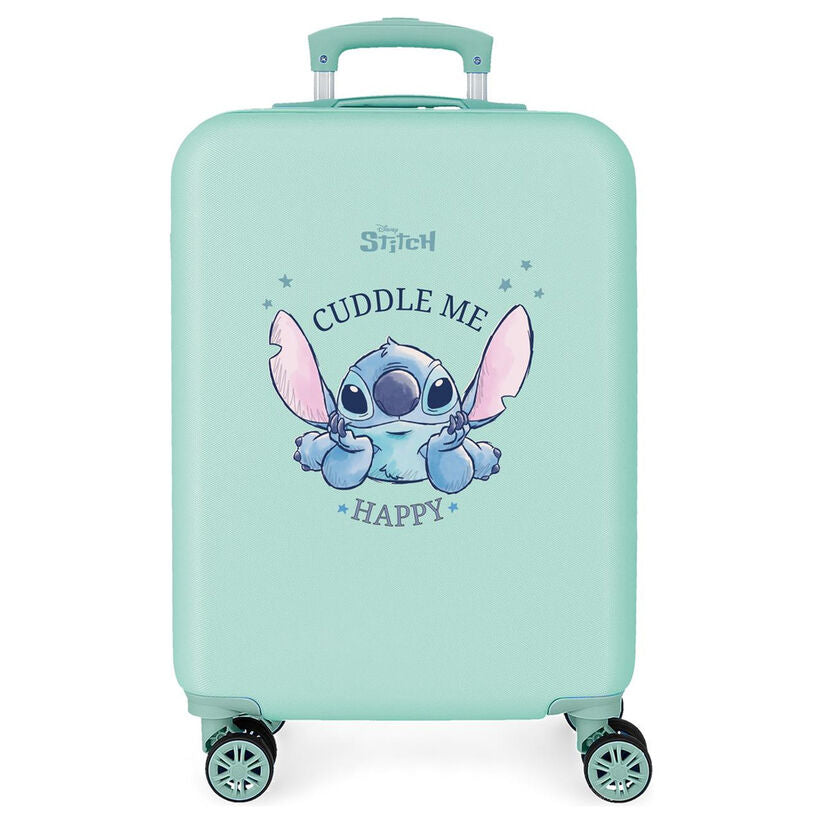 abs trolley suitcase cuddle me happy stitch disney 55cm