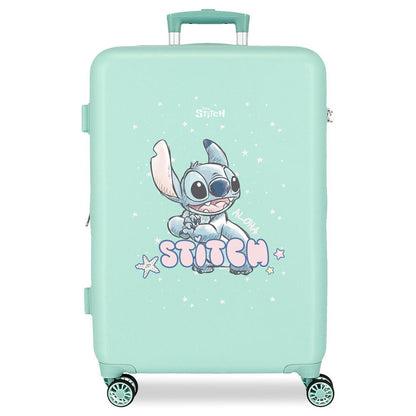 abs trolley suitcase lovely stitch disney 65cm
