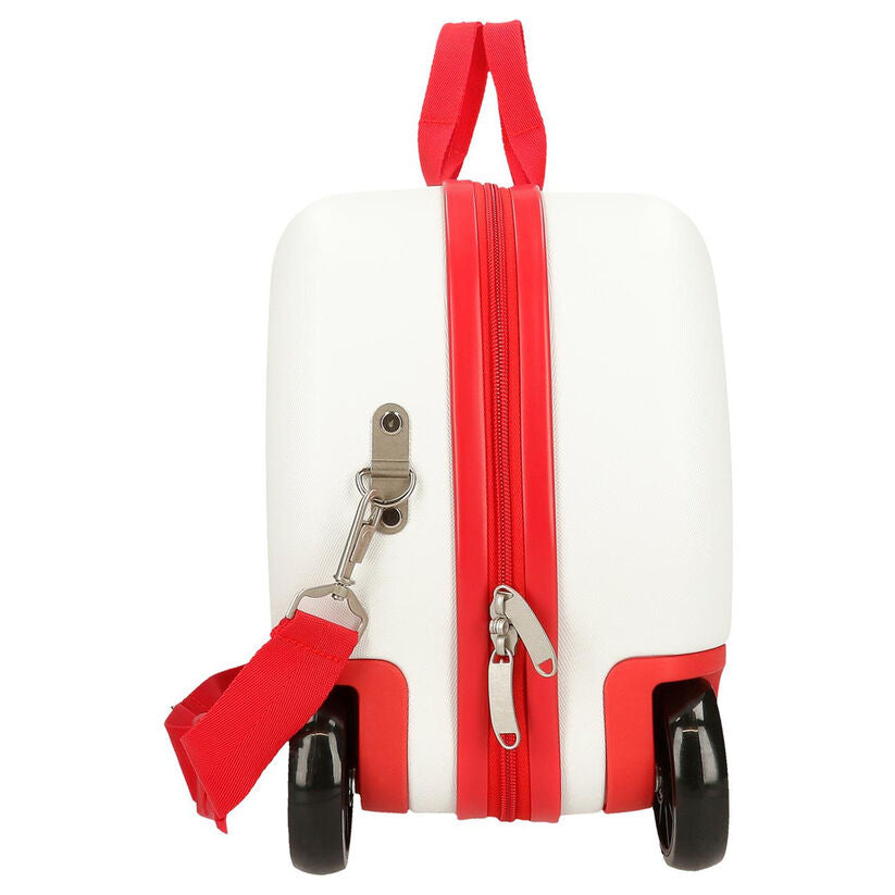 Valise trolley Disney Mickey rouge en ABS 45 cm
