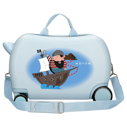 Mala de viagem com rodinhas em formato de barco pirata ABS Movom 45 cm