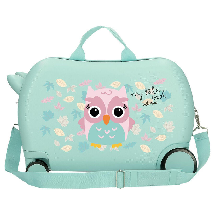 ABS trolley suitcase Happy Pets Owl Roll Road 45cm