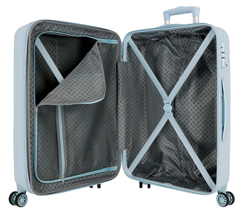 Set of 2 ABS trolley suitcases Best Wishes Movom 55/65cm