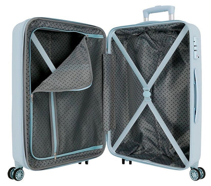 Set of 2 ABS trolley suitcases Best Wishes Movom 55/65cm