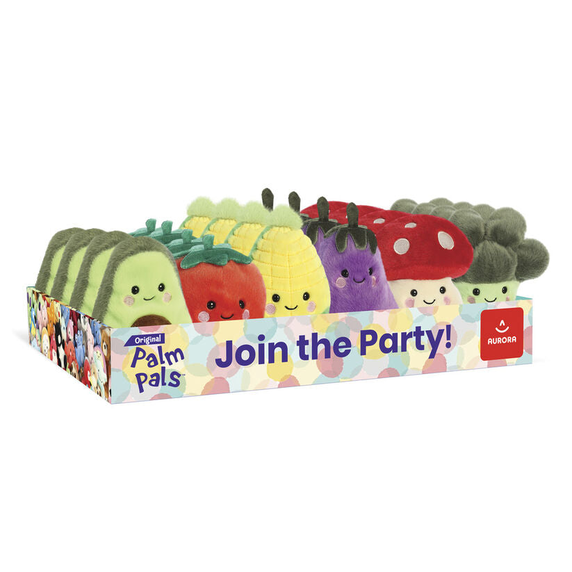 palm pals vegetable plush toy 13cm assorted
