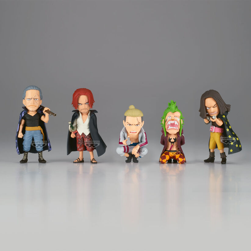 Figura dos Piratas do Ruivo vs Bartolomeo Colecionável Mundial One Piece 7cm sortida