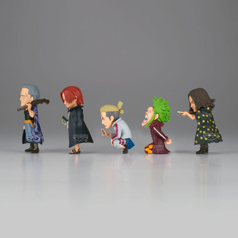 Figura dos Piratas do Ruivo vs Bartolomeo Colecionável Mundial One Piece 7cm sortida