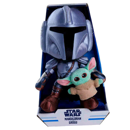 Star Wars Mandalorian Plüschtier mit Mini Grogu 25 cm