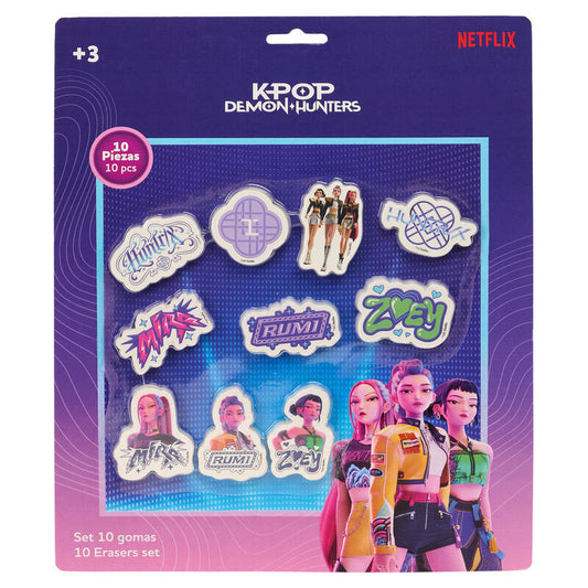 kpop demon hunters stationery eraser set