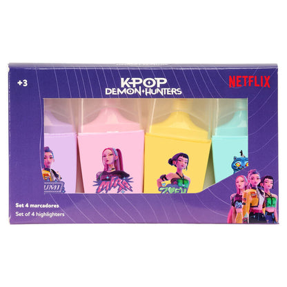 stationery kpop demon hunters assorted fluorescent marker set