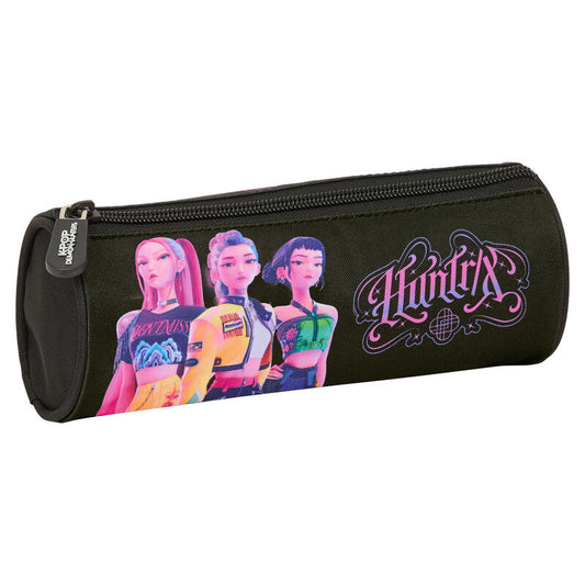 black round pencil case kpop demon hunters