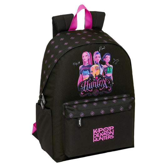 black kpop demon hunters laptop backpack 141 inch