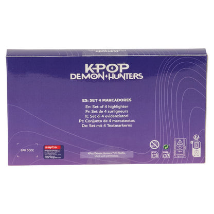 Zestaw markerów fluorescencyjnych Kpop Demon Hunters w różnych kolorach