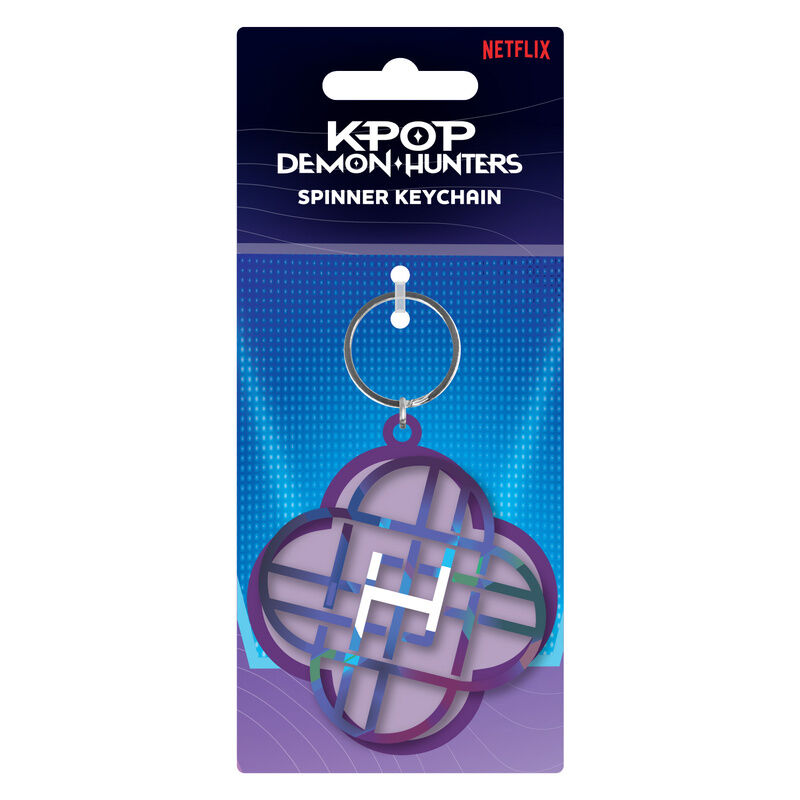 kpop demon hunters rotating keychain