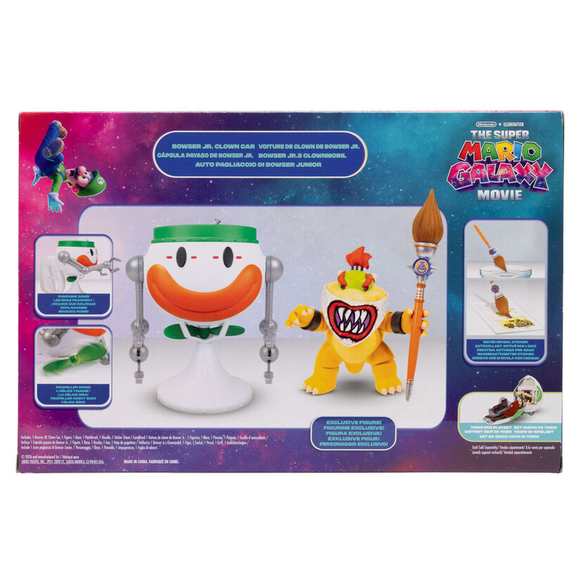 Figura em cápsula do Bowser Jr. o Palhaço dos filmes Super Mario Galaxy e Super Mario Bros.