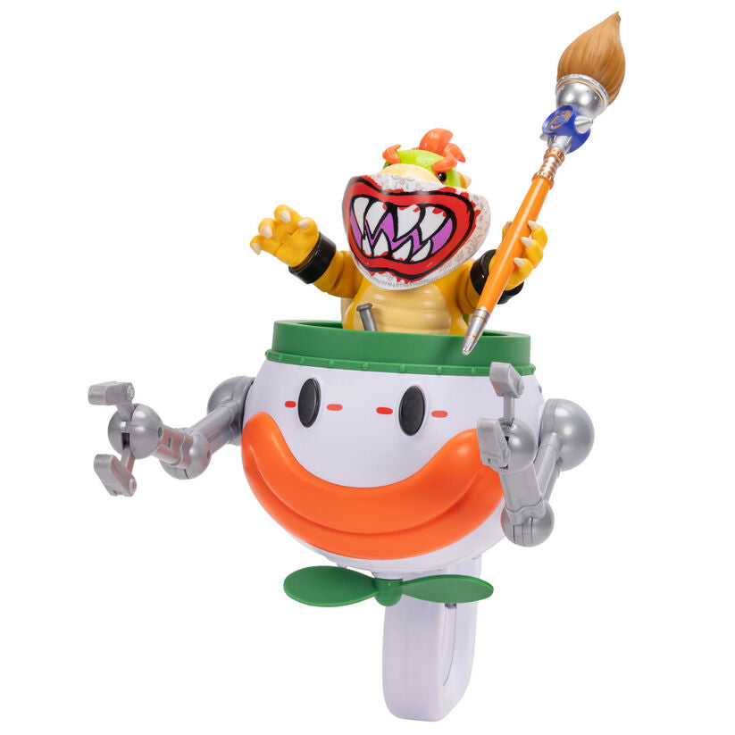 Figura em cápsula do Bowser Jr. o Palhaço dos filmes Super Mario Galaxy e Super Mario Bros.