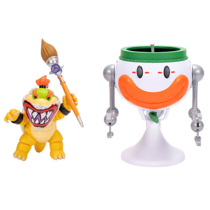Figura em cápsula do Bowser Jr. o Palhaço dos filmes Super Mario Galaxy e Super Mario Bros.