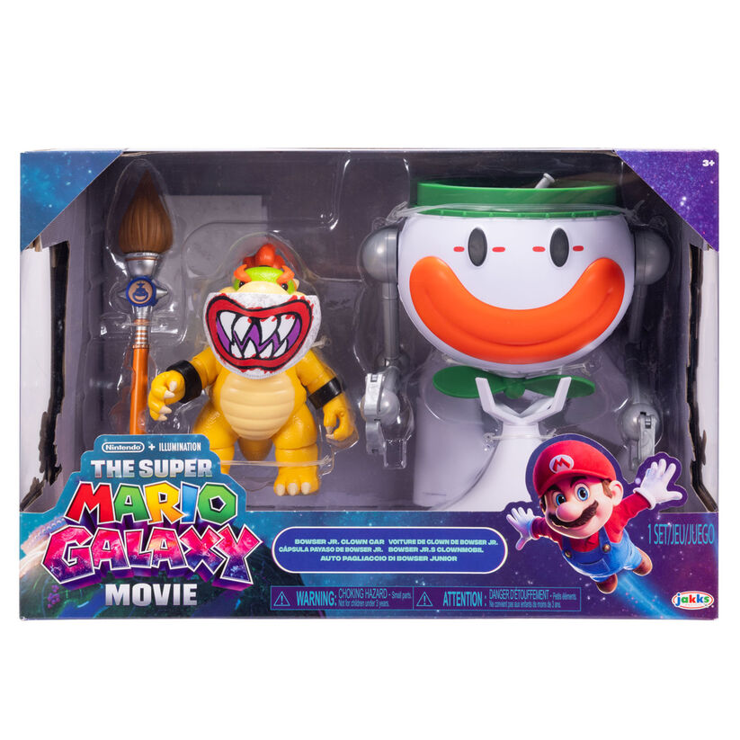 bowser jr clown capsule figure from super mario galaxy movie and super mario bros