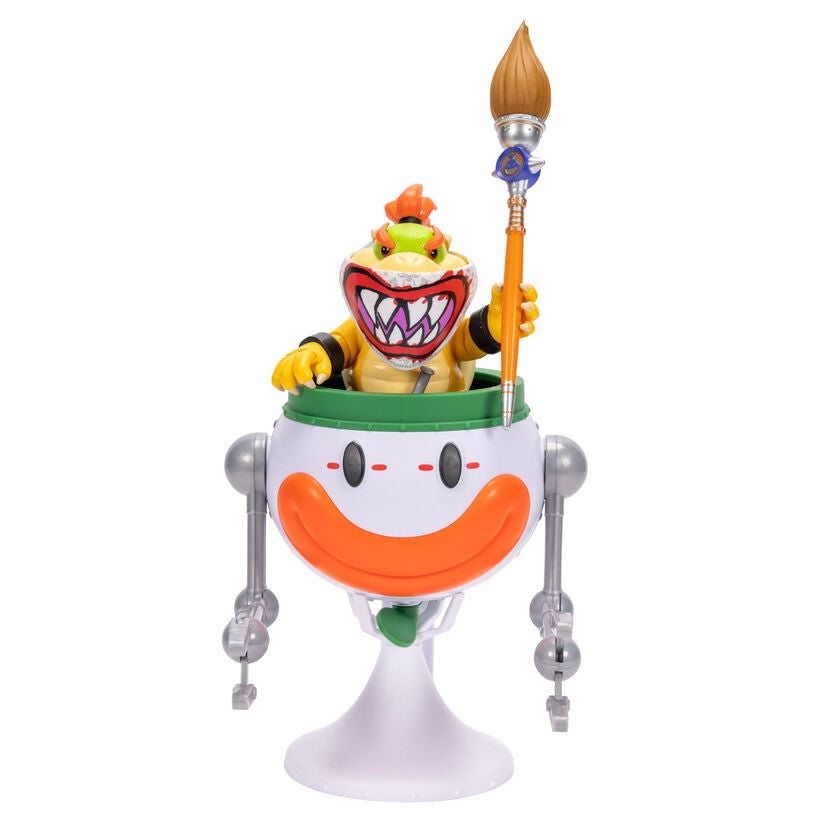 Figura em cápsula do Bowser Jr. o Palhaço dos filmes Super Mario Galaxy e Super Mario Bros.