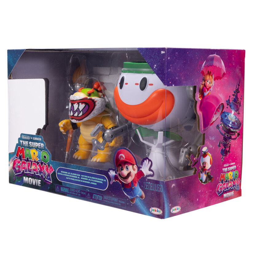 Figura em cápsula do Bowser Jr. o Palhaço dos filmes Super Mario Galaxy e Super Mario Bros.