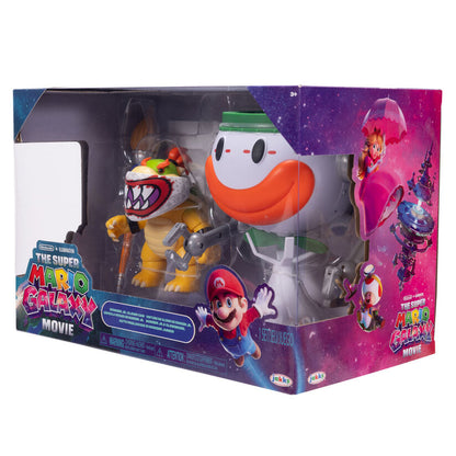 Figura em cápsula do Bowser Jr. o Palhaço dos filmes Super Mario Galaxy e Super Mario Bros.