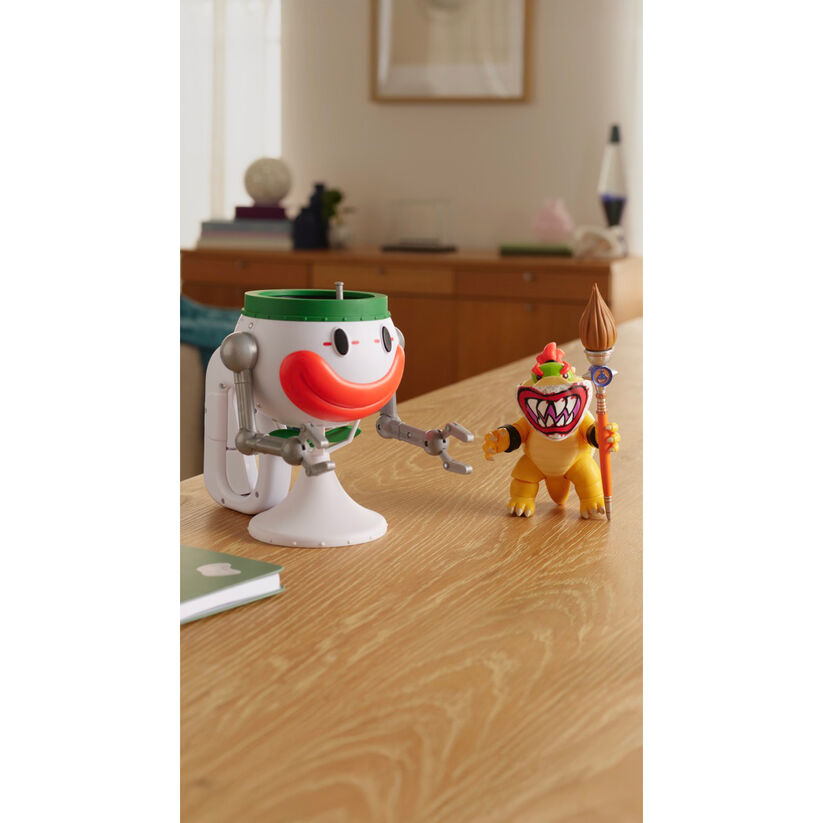Figura em cápsula do Bowser Jr. o Palhaço dos filmes Super Mario Galaxy e Super Mario Bros.