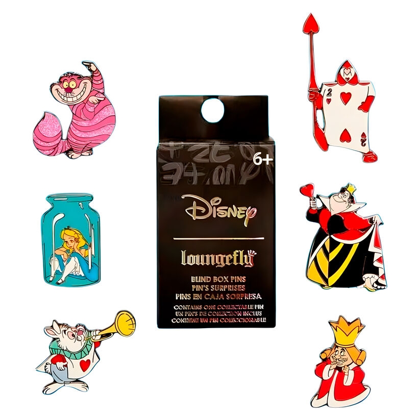 blind box mystery enamel pin alice in wonderland disney loungefly assortment
