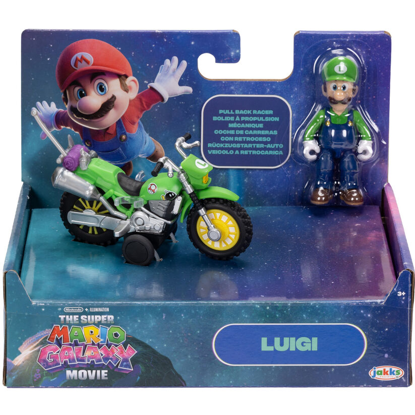 Figura de Mario y Luigi  Vehículo de la película Super Mario Galaxy  Surtido de Super Mario Bros.