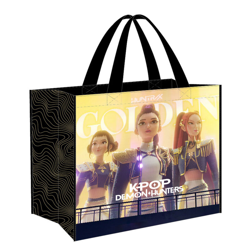 kpop demon hunters black shopping bag