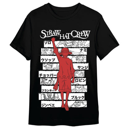monkey d luffy straw hat crew one piece adult t shirt