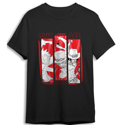 monkey d luffy  sabo & ace one piece adult t shirt