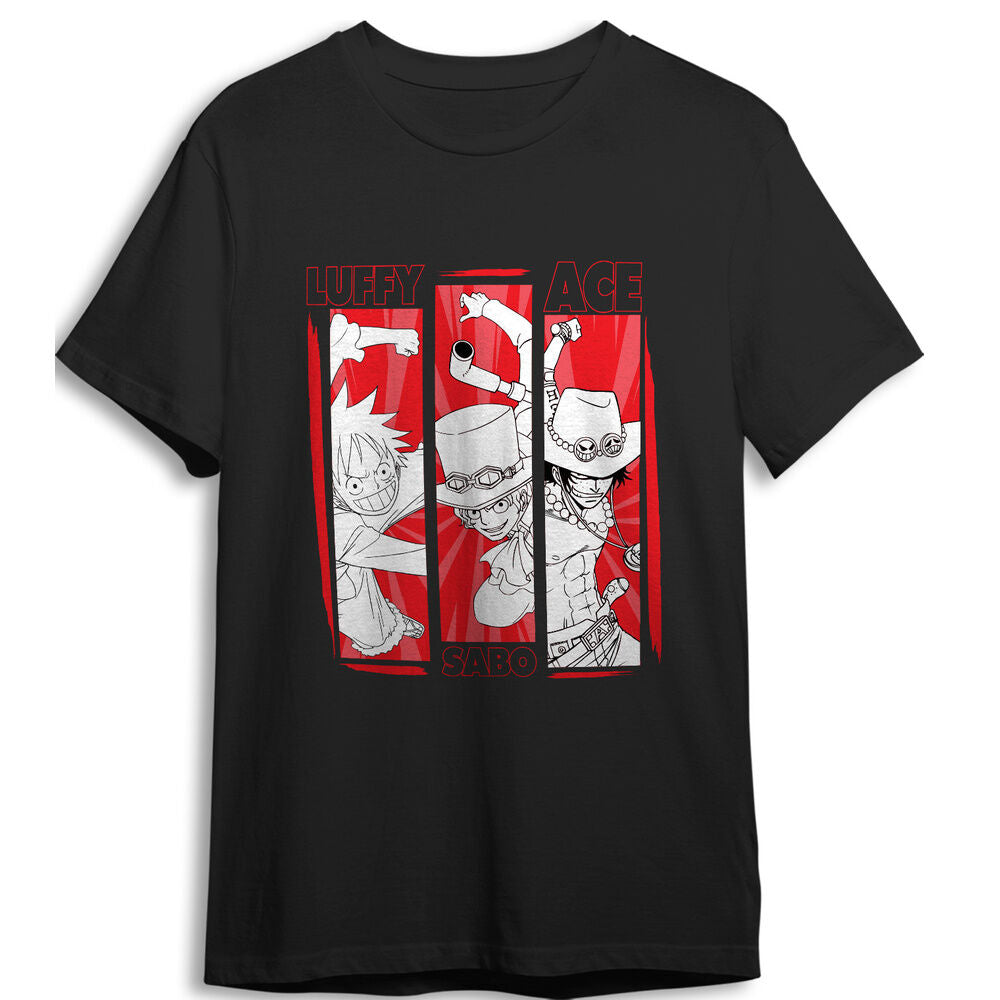 monkey d luffy  sabo & ace one piece adult t shirt