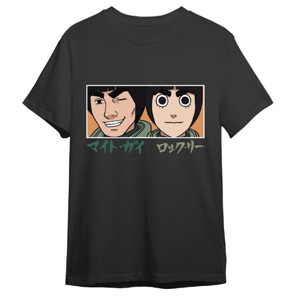guy sensei & rock lee eyes naruto shippuden adult t shirt