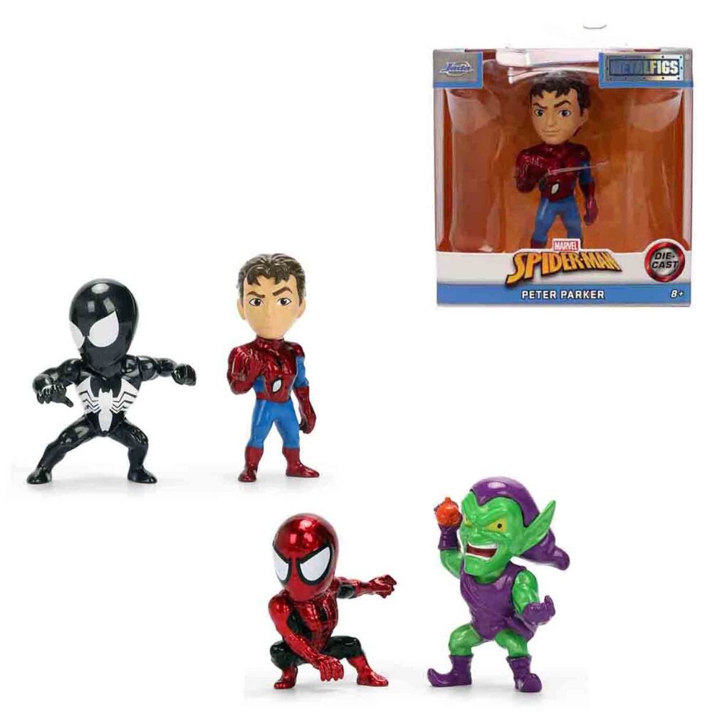 Action figure Metalfigs Spiderman Marvel da 7 cm assortite